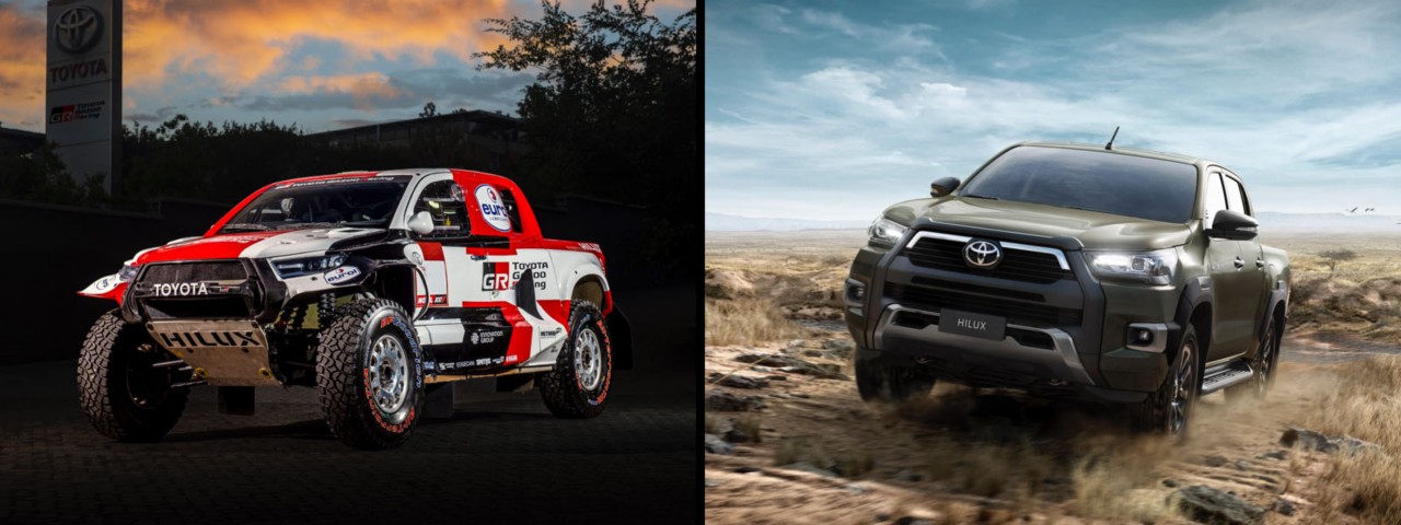  Toyota GR DKR Hilux T1+ ja Toyota Hilux