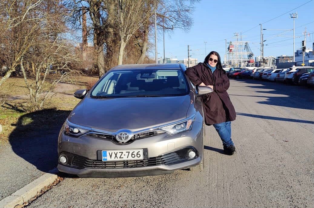 Erika Uski ja Toyota Auris Turussa